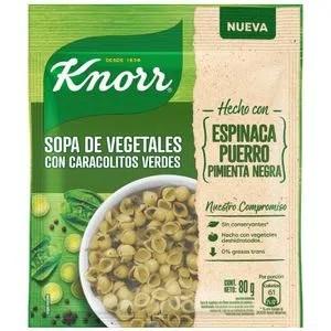 KNORR SOPA VEG C/CARACOLITO VERDE 10X80G