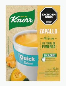 KNORR SOPA QUICK BALANCE ZAPALLO 24 X 5 SOB