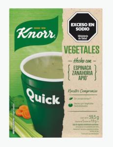 KNORR SOPA QUICK VEGETALES 24X5SOB